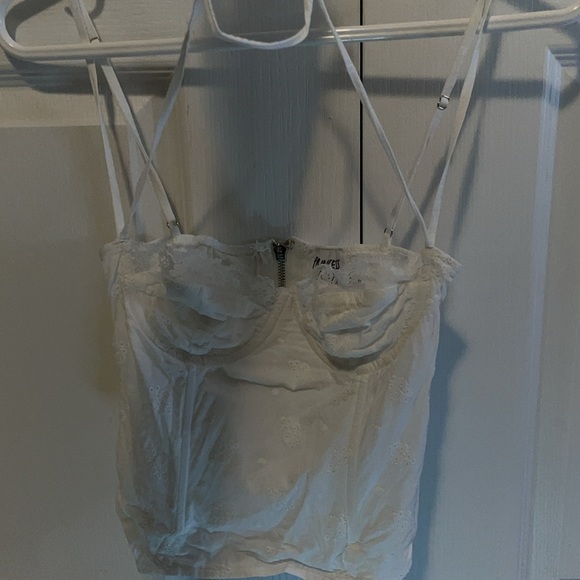 LUVAN LACE CORSET TOP WHITE - Picture 6 of 13